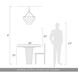 Yep Cascada 8 Light 20.13 inch Aegean Silver Pendant Ceiling Light in Cirrus Cloud Glass, 3 Tier