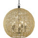 Florence 5 Light 24.88 inch Matte Black Pendant Ceiling Light