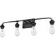 Ormond 4 Light 32 inch Matte Black Bath Vanity Wall Light