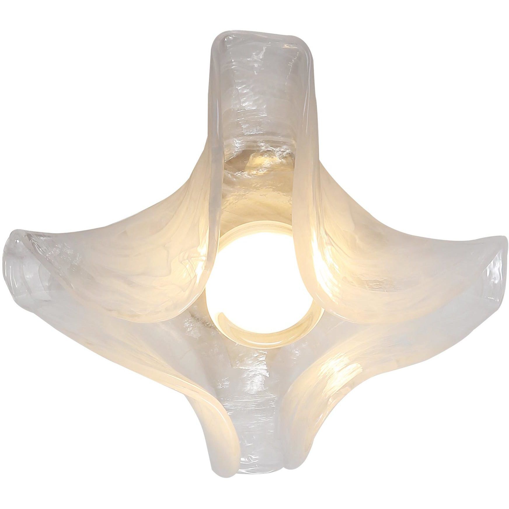 Glacier LED 13.75 inch Polished Nickel Flush Mount Ceiling Light