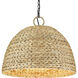 Rue Pendant Ceiling Light in Woven Sweet Grass