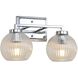 Yep Elliott Vanity Wall Light in Chrome, Ribbed