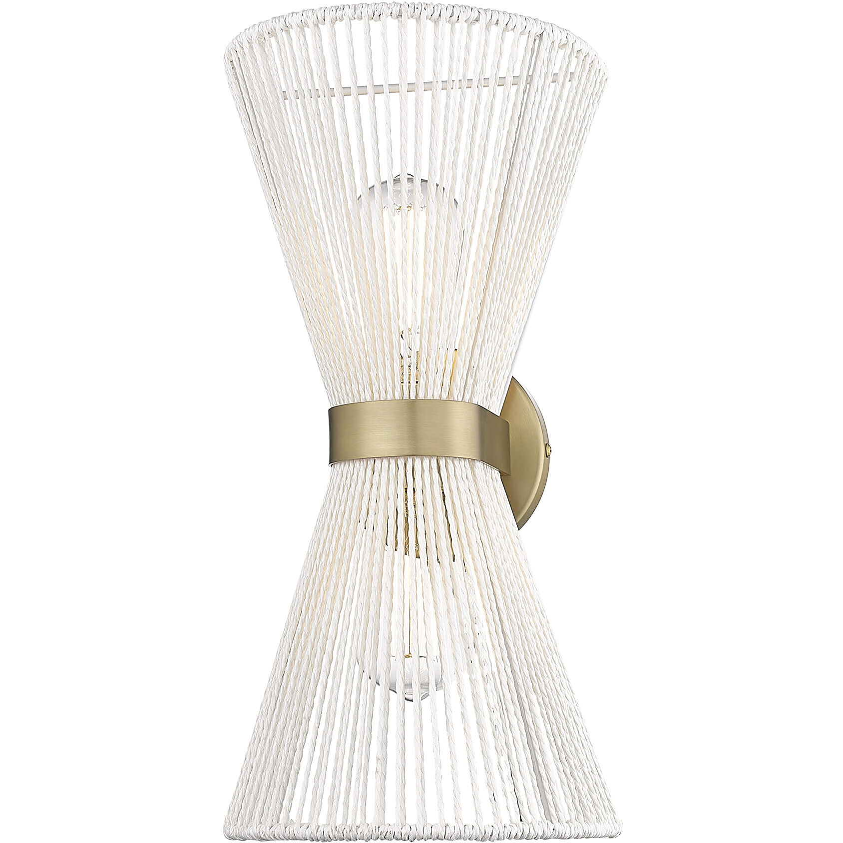 Avon 2 Light 8.13 inch Brushed Champagne Brass Wall Sconce Wall Light