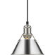 Yep Orwell Pendant Ceiling Light in Pewter, Chrome, Small