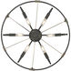 Vaughn 6 Light 22.5 inch Natural Black with Aged Brass Semi-Flush Ceiling Light