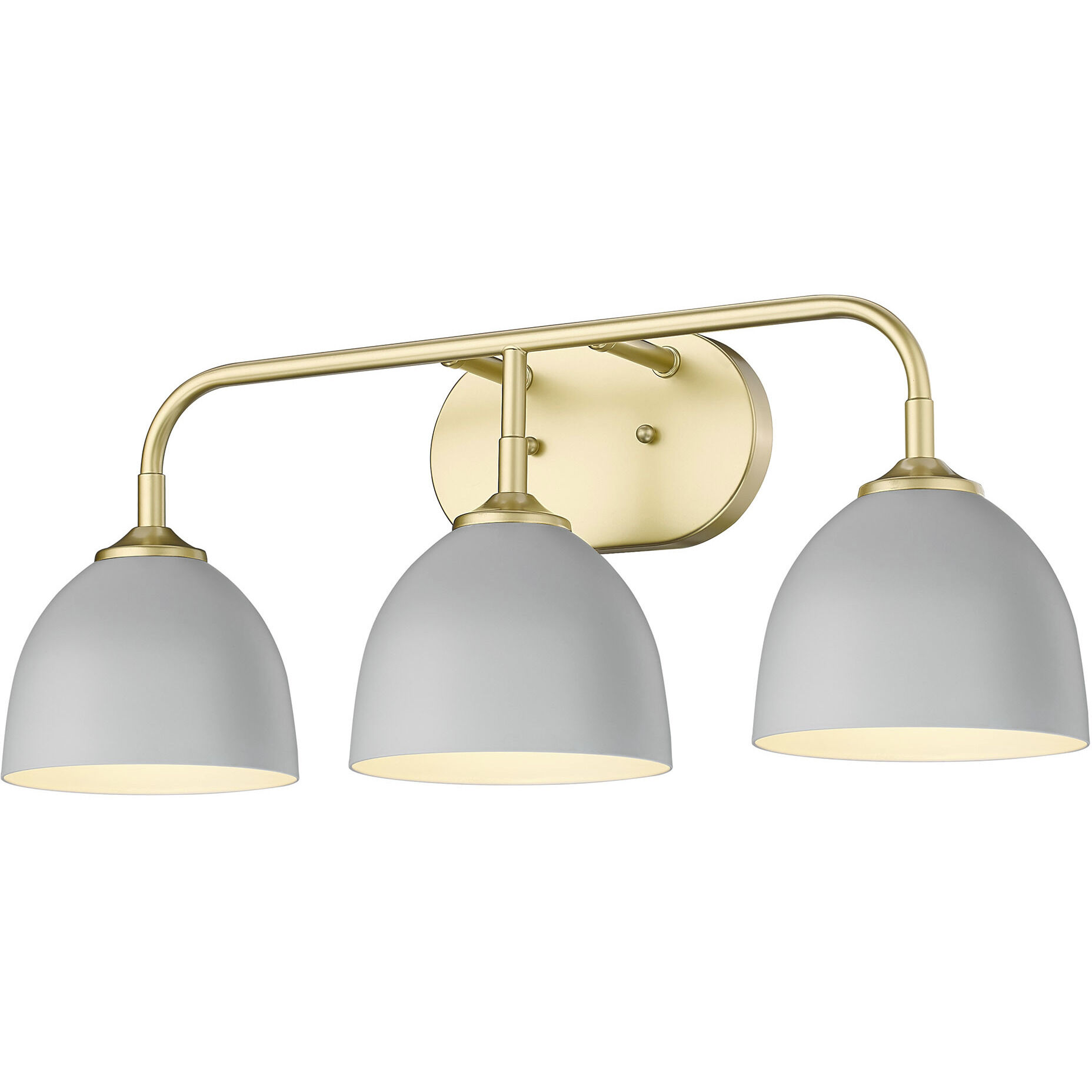 Yep Zoey Vanity Wall Light in Olympic Gold, Matte Gray