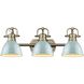 Yep Duncan Vanity Wall Light in Aged Brass, Seafoam