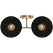 Shepard 2 Light 15.5 inch Modern Brass Vanity Light Wall Light in Matte Black