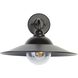 Yep Croma 1 Light 15.5 inch Matte Black Outdoor Wall in Seeded Glass