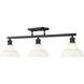Carver 3 Light 7.63 inch Matte Black Semi-Flush Ceiling Light