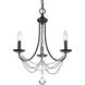 Mirabella 18 inch 60.00 watt Matte Black Chandelier Ceiling Light in No Shade, Mini