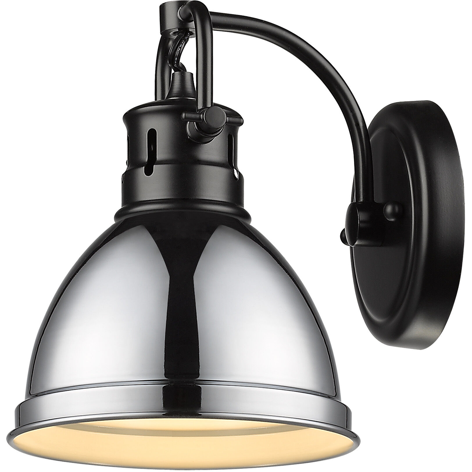 Yep Duncan Vanity Wall Light in Matte Black, Chrome