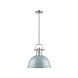 Duncan 1 Light 14 inch Pewter Pendant Ceiling Light in Seafoam, Large