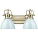 Yep Duncan Vanity Wall Light in Aged Brass, Seafoam