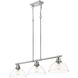 Yep Duncan Island Light Ceiling Light in Chrome, Clear Glass