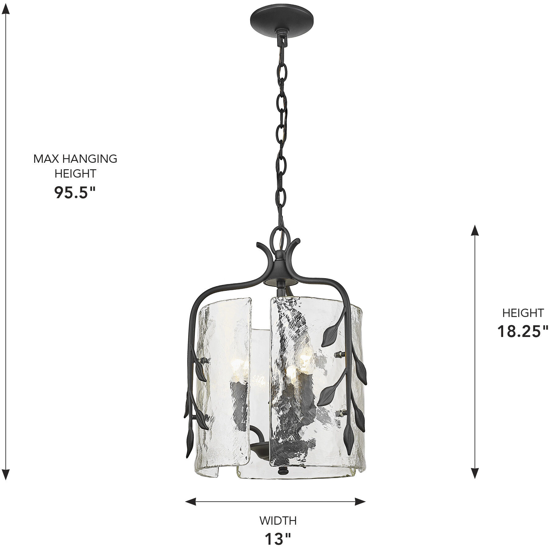 Calla Pendant Ceiling Light in Natural Black