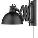 Hawthorn 1 Light 8 inch Matte Black Articulating Wall Sconce Wall Light, Adjustable