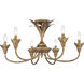 Lillianne 6 Light 28.5 inch Heirloom Gold Semi-Flush Mount Ceiling Light