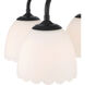 Dorinda 4 Light 18 inch Matte Black Semi-Flush Mount Ceiling Light