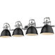 Yep Duncan Vanity Wall Light in Chrome, Matte Black