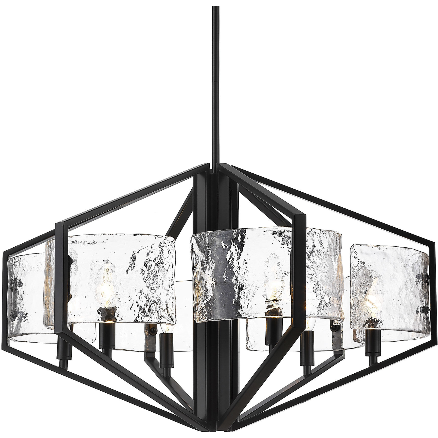 Varsha 6 Light 27.5 inch Matte Black Chandelier Ceiling Light