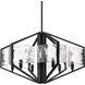 Varsha 6 Light 27.5 inch Matte Black Chandelier Ceiling Light