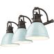 Duncan 3 Light 24.5 inch Rubbed Bronze Vanity Light Wall Light in Seafoam