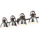 Duncan 4 Light 33.5 inch Rubbed Bronze Bath Vanity Light Wall Light in Chrome