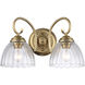 Audra Vanity Wall Light in Brushed Champagne Brass