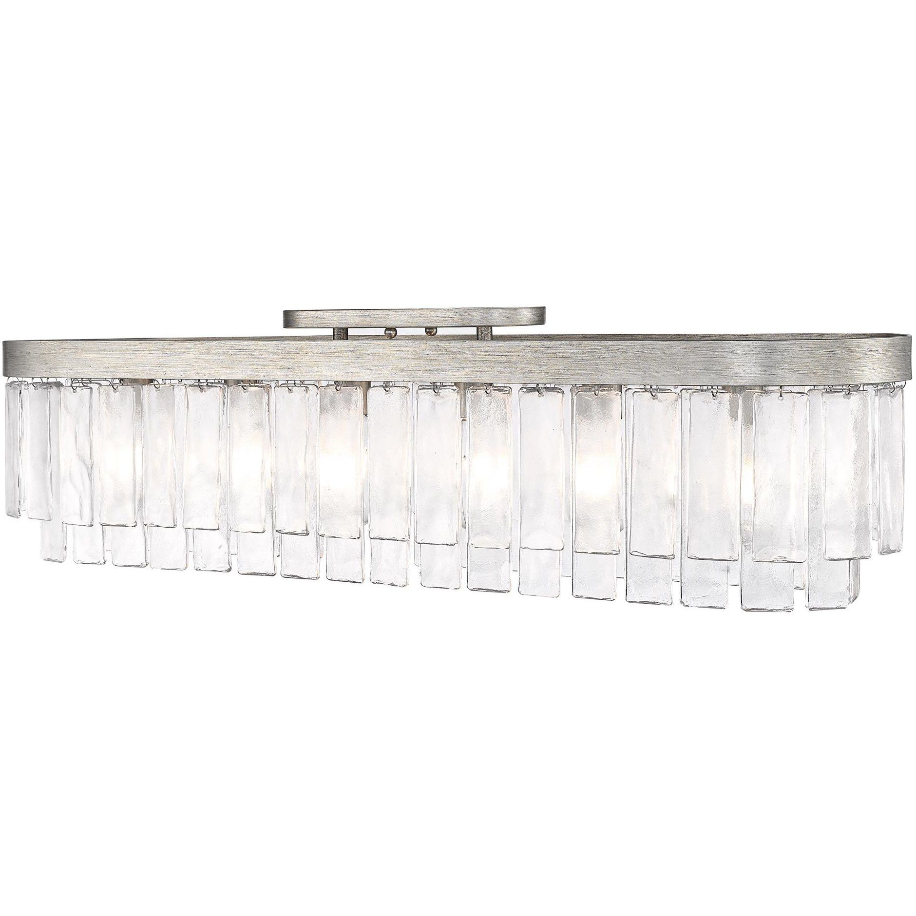 Ciara 6 Light 42 inch Peruvian Silver Flush Mount Ceiling Light