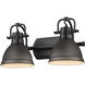 Yep Duncan Vanity Wall Light in Matte Black, Rubbed Bronze