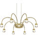 Yep Vario 8 Light 25.25 inch Titanium Gold Chandelier Ceiling Light