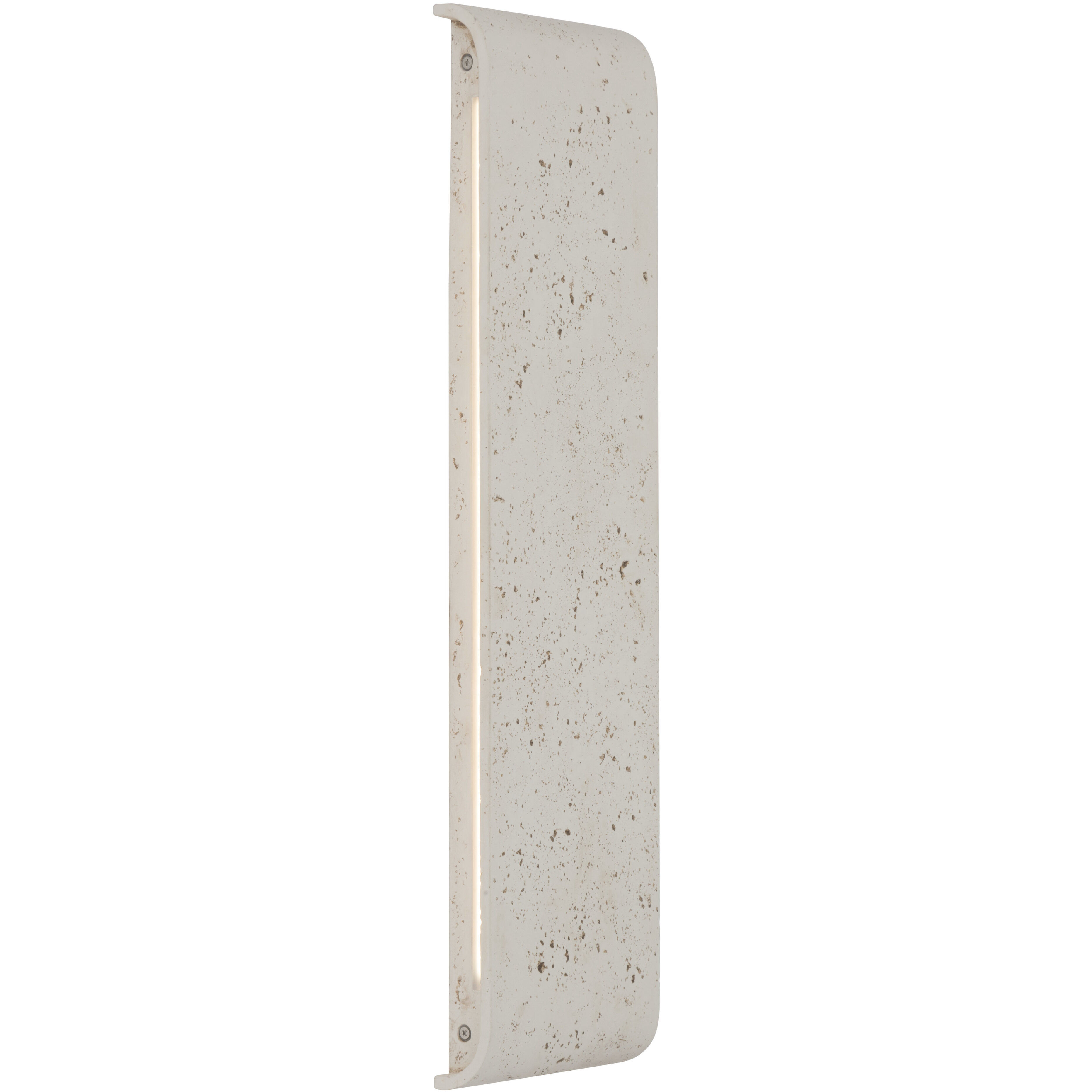 Stela 1 Light 6.25 inch White Travertine Outdoor Wall Light