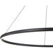 Veritas LED 47.25 inch Sand Black Ring Chandelier Ceiling Light