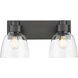 Remy 2 Light 16.88 inch Matte Black Vanity Light Wall Light