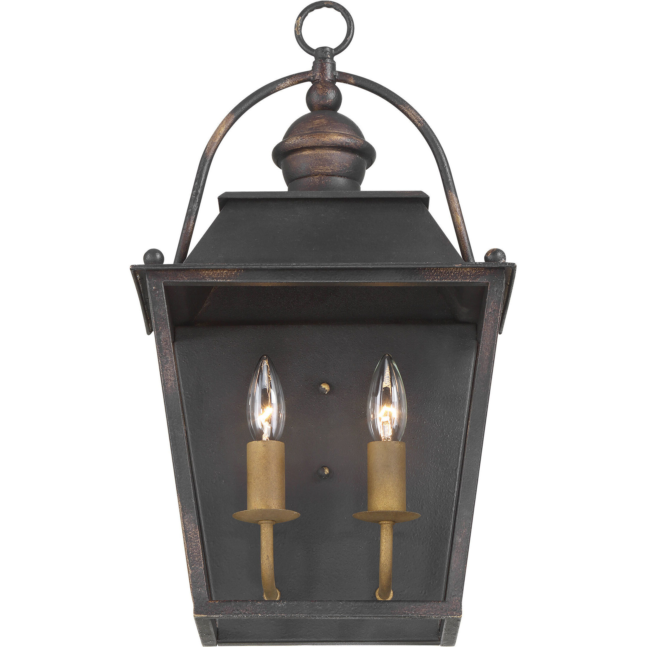 Christoff 2 Light 11.5 inch Antique Black Iron Wall Sconce Wall Light