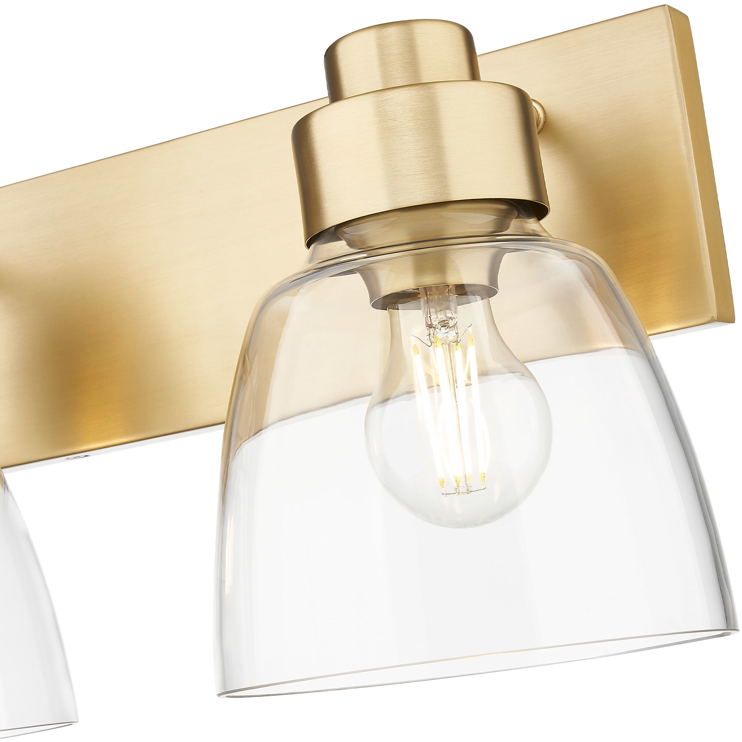 Remy Vanity Wall Light in Brushed Champagne Brass
