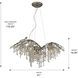Autumn Twilight 6 Light 31 inch Mystic Gold Chandelier Ceiling Light, Large