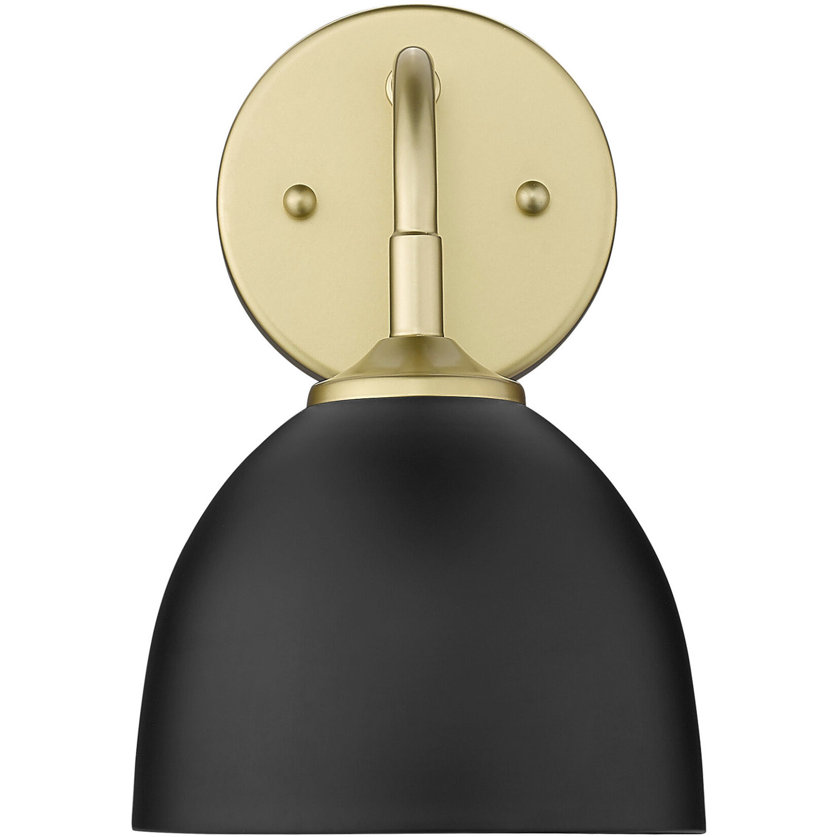 Yep Zoey 1 Light 6.38 inch Olympic Gold Wall Sconce Wall Light in Matte Black
