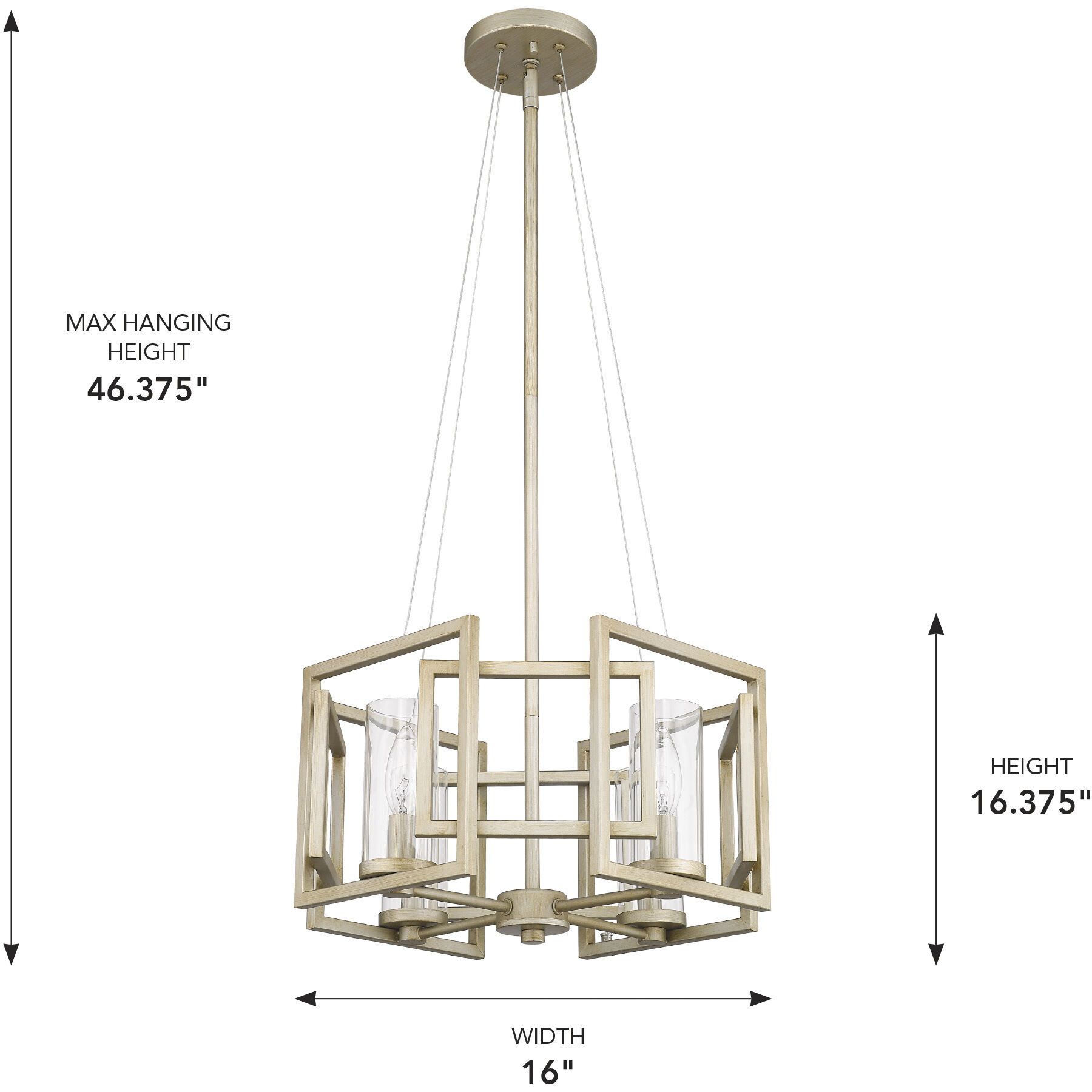Marco Pendant Ceiling Light in White Gold