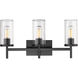 Winslett 3 Light 23 inch Matte Black Bath Vanity Wall Light