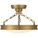 Cameron 1 Light 16.5 inch Brushed Champagne Brass Semi-Flush Mount Ceiling Light