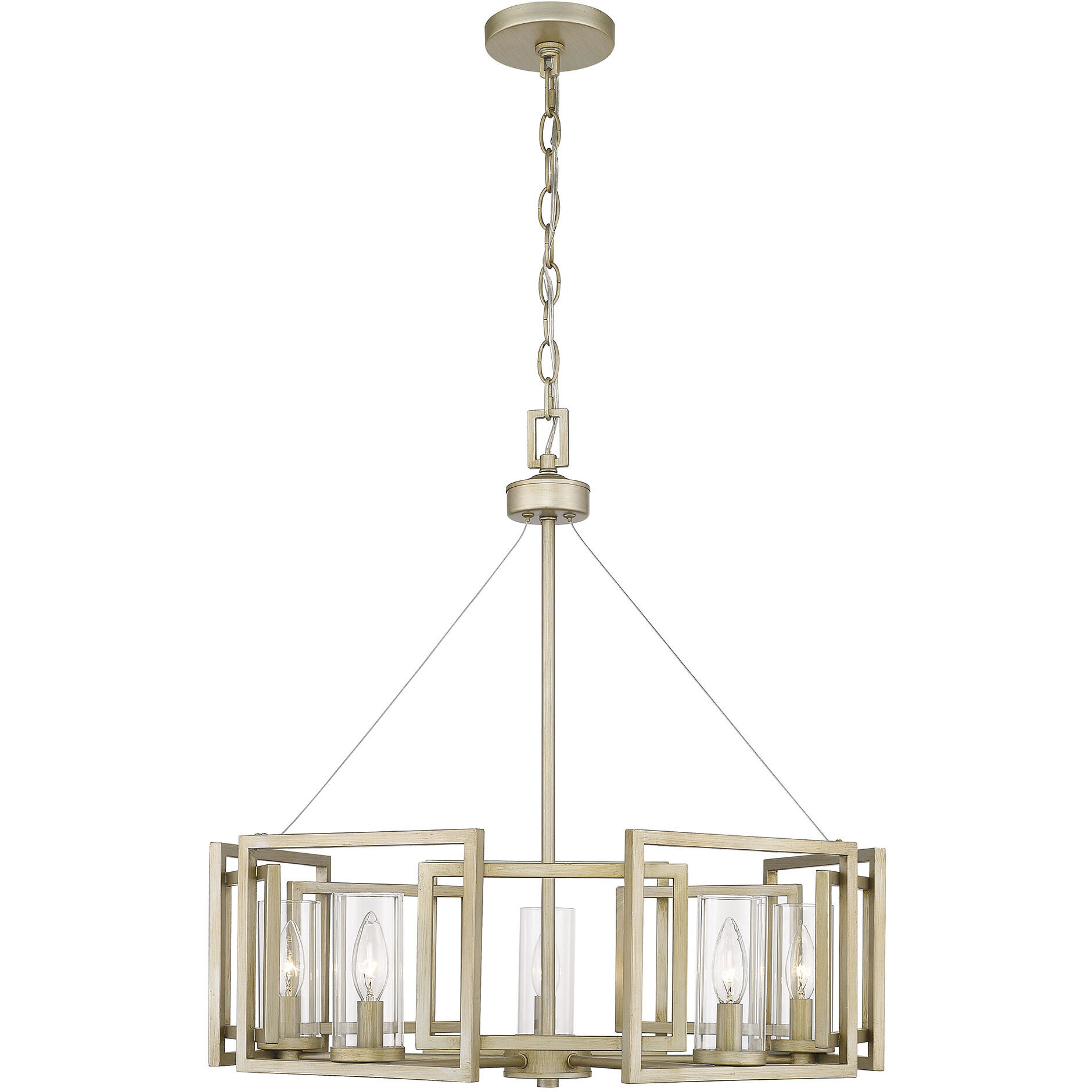 Marco 24.5 inch 60.00 watt White Gold Chandelier Ceiling Light