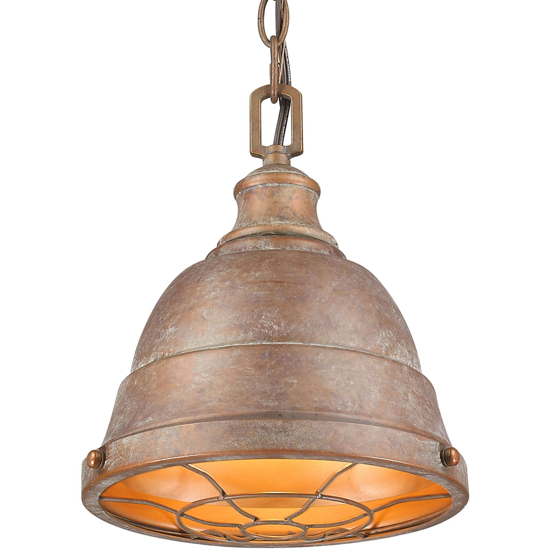Bartlett Pendant Ceiling Light in Copper Patina, Small