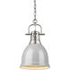 Duncan 1 Light 8.88 inch Pewter Mini Pendant Ceiling Light in Grey
