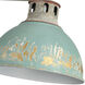 Kinsley 4 Light 39.38 inch Aged Galvanized Steel Bath Vanity Light Wall Light in Antique Teal
