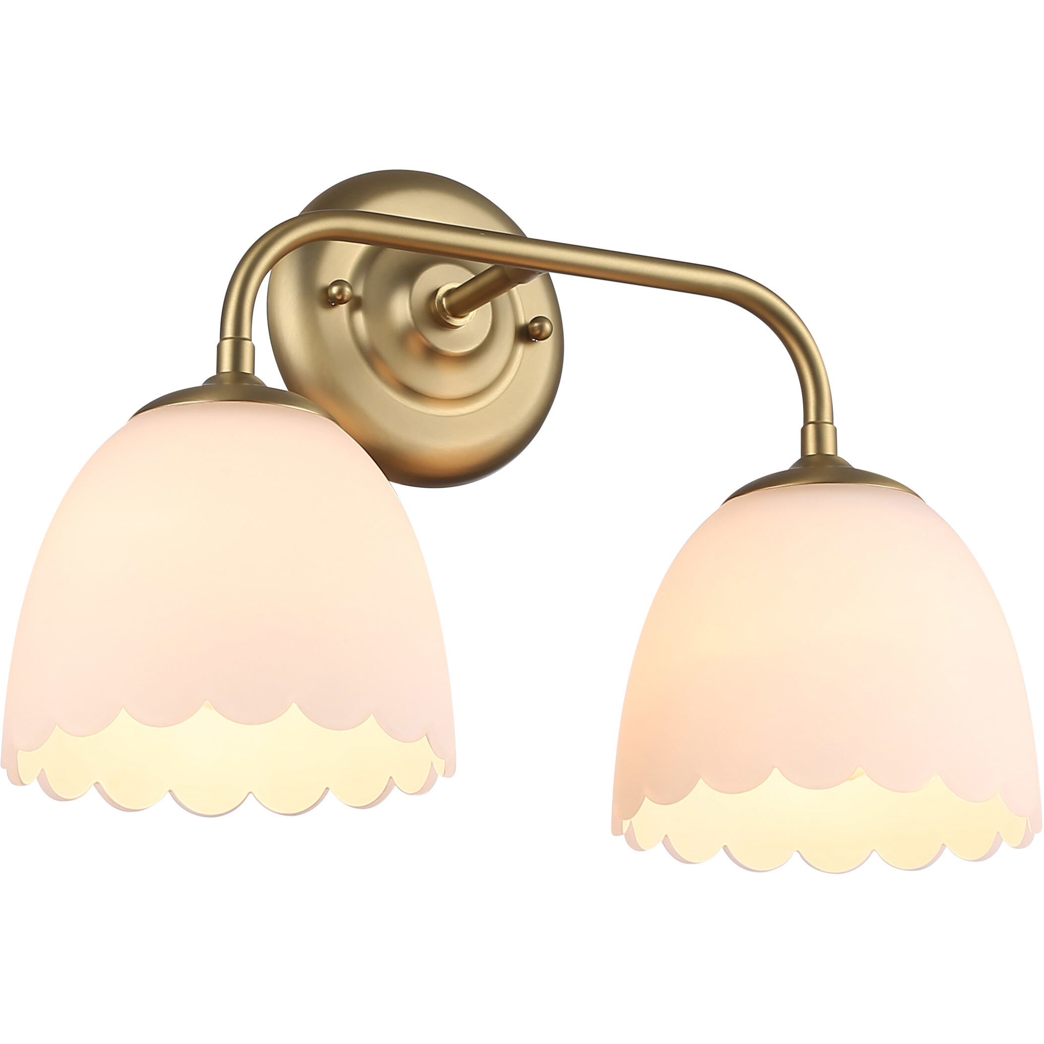 Dorinda Vanity Wall Light in Brushed Champagne Brass