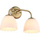 Dorinda Vanity Wall Light in Brushed Champagne Brass