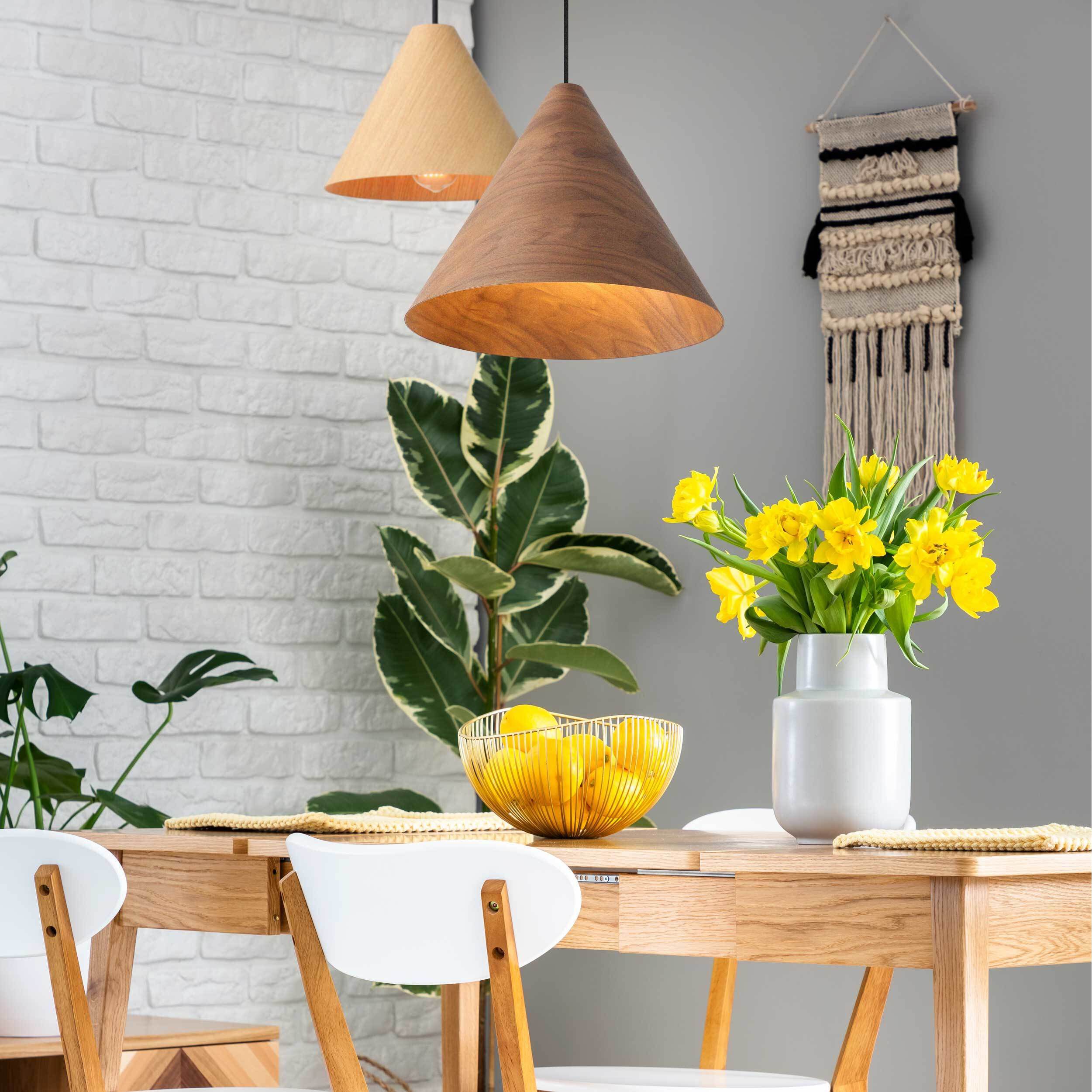 Conique 1 Light 9.88 inch Light Walnut Pendant Ceiling Light