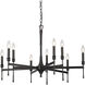 Landon 9 Light 34 inch Matte Black Chandelier Ceiling Light